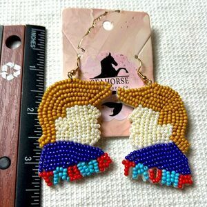 Trump Seed Bead Earrings